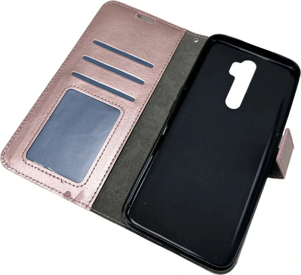 Oppo A9 2020 / A5 2020 Hoesjes – Portemonnee Book Case – Pasjeshouder – Magneetsluiting – Roségoud-Ilumina Benelux