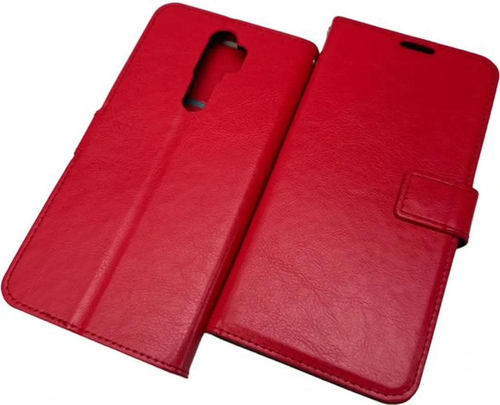 Oppo Reno 2 Hoesjes – Portemonnee Book Case – Pasjeshouder – Magneetsluiting – Rood-Ilumina Benelux