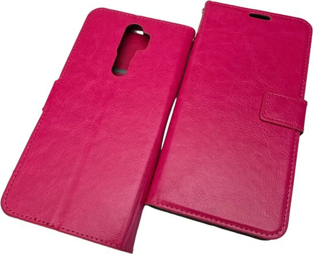 Oppo Reno 2 Hoesjes – Portemonnee Book Case – Pasjeshouder – Magneetsluiting – Roze-Ilumina Benelux