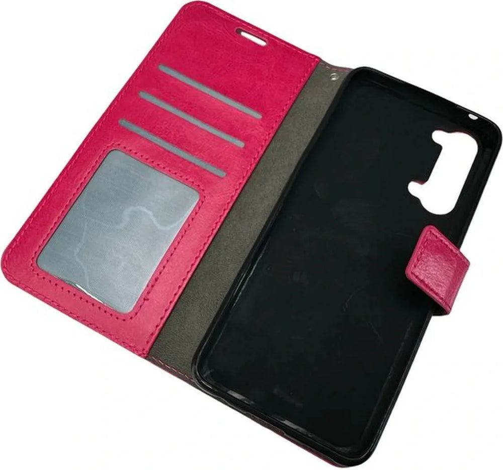 Oppo Find X2 Lite Hoesjes – Portemonnee Book Case – Pasjeshouder – Magneetsluiting – Roze-Ilumina Benelux