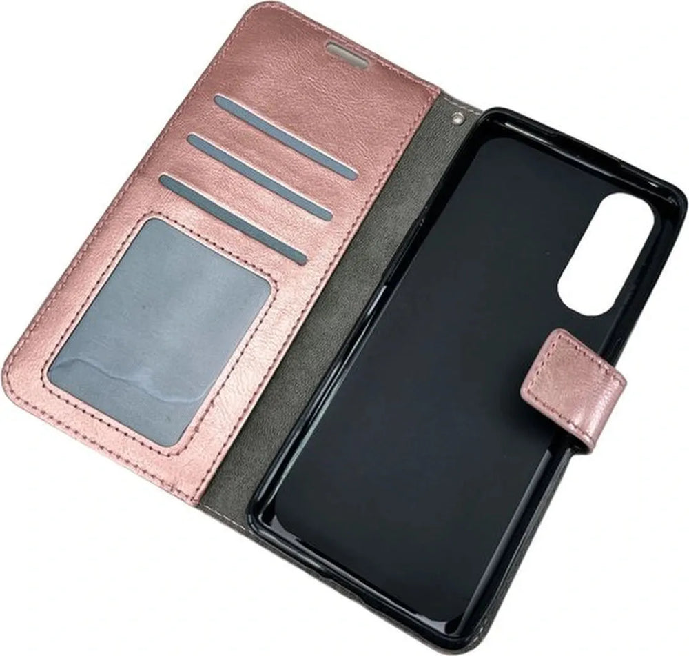 Oppo Find X2 Neo Hoesjes – Portemonnee Book Case – Pasjeshouder – Magneetsluiting – Roségoud-Ilumina Benelux