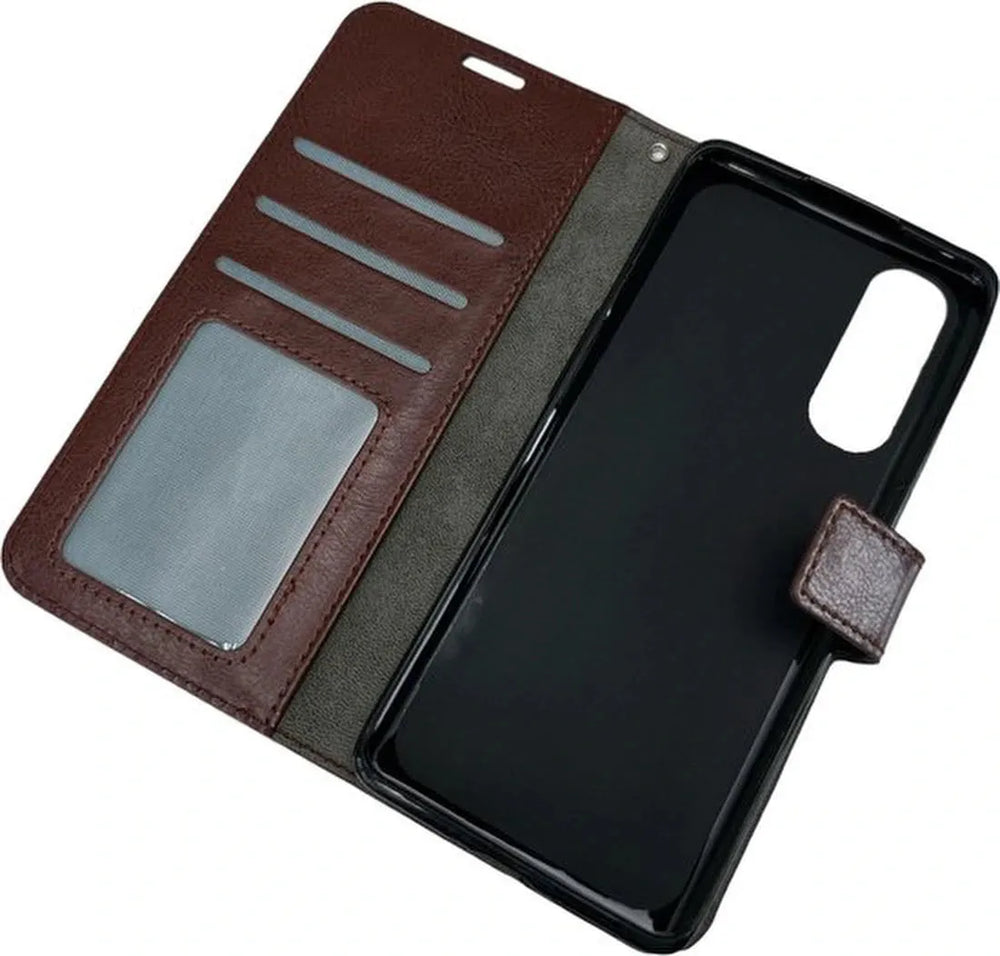 Oppo Find X2 Neo Hoesjes – Portemonnee Book Case – Pasjeshouder – Magneetsluiting – Bruin-Ilumina Benelux