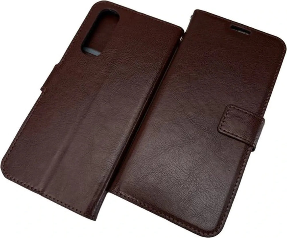 Oppo Find X2 Neo Hoesjes – Portemonnee Book Case – Pasjeshouder – Magneetsluiting – Bruin-Ilumina Benelux