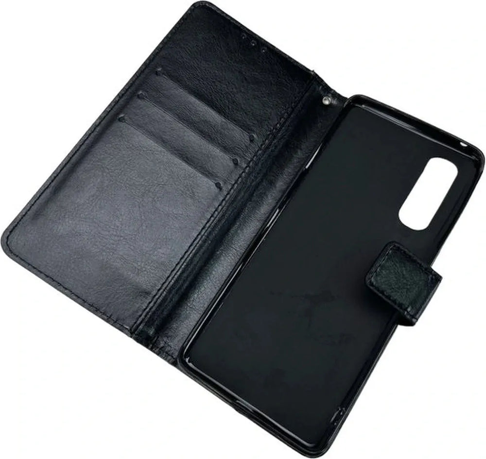 Oppo Reno 3 Pro Hoesjes – Portemonnee Book Case – Pasjeshouder – Magneetsluiting – Zwart-Ilumina Benelux