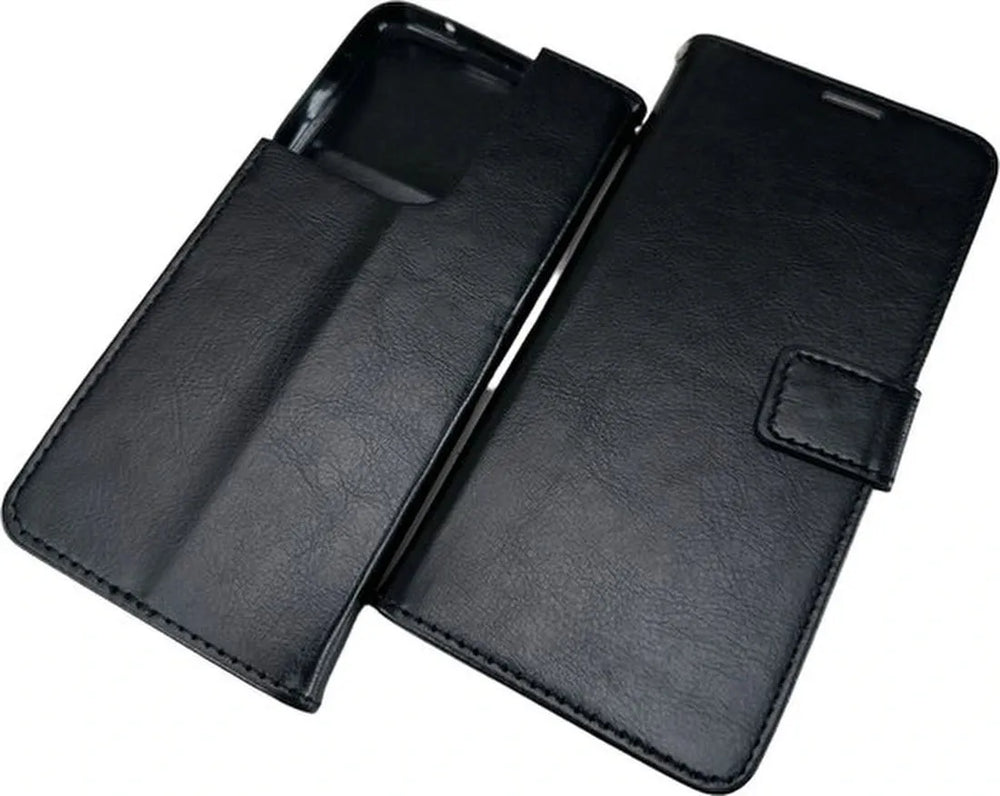 Oppo Reno 8 5G Hoesjes – Portemonnee Book Case – Pasjeshouder – Magneetsluiting – Zwart-Ilumina Benelux