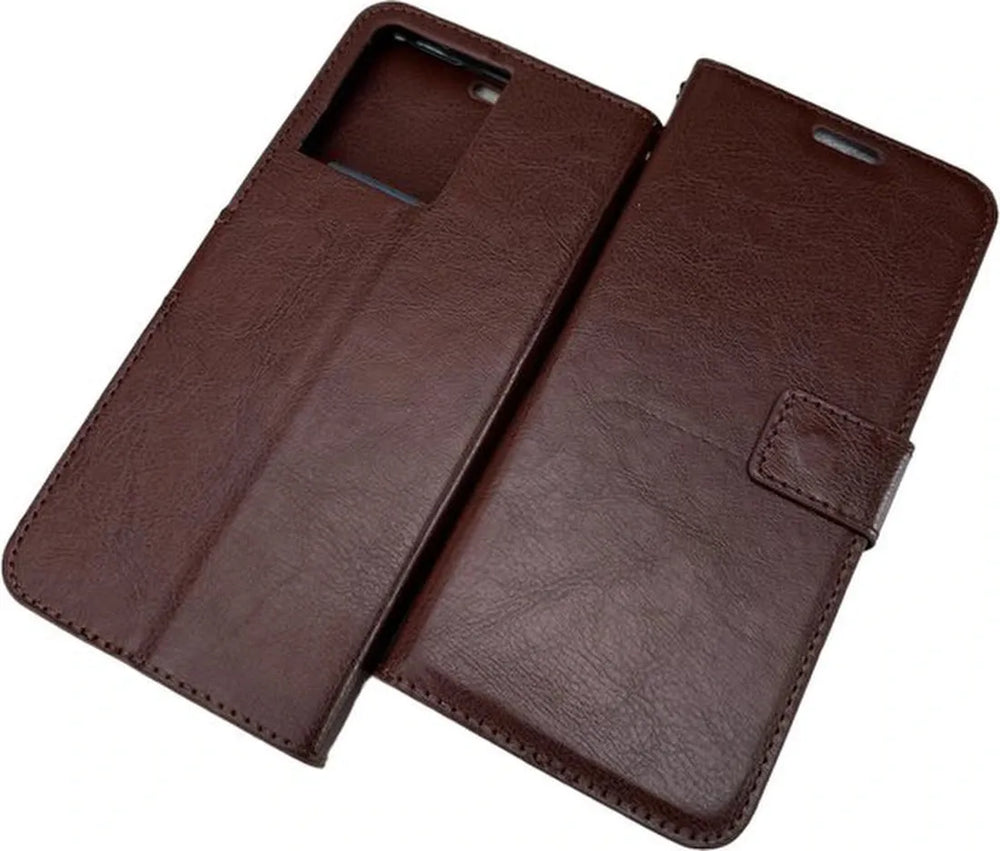 Oppo Reno 8 5G Hoesjes – Portemonnee Book Case – Pasjeshouder – Magneetsluiting – Bruin-Ilumina Benelux