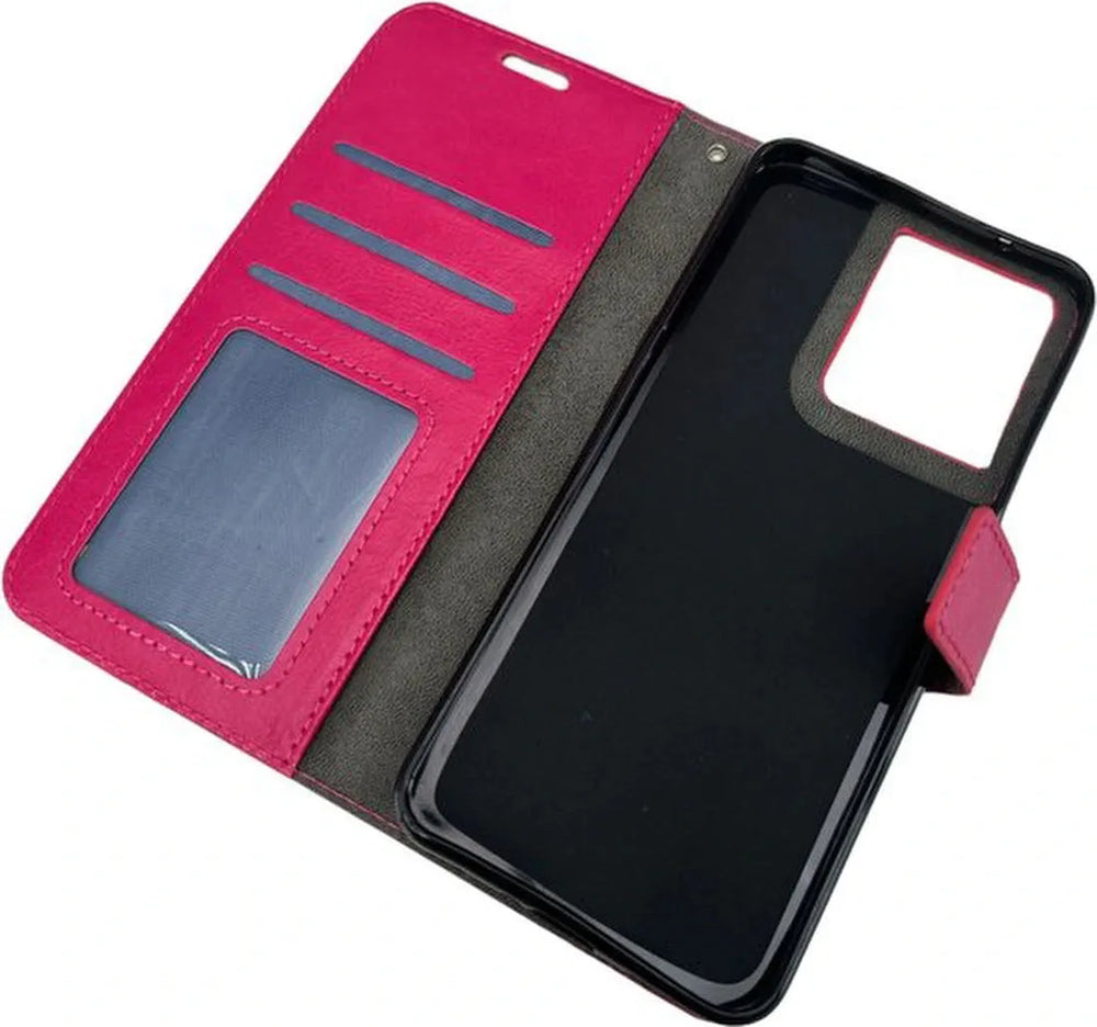 Oppo Reno 8 5G Hoesjes – Portemonnee Book Case – Pasjeshouder – Magneetsluiting – Roze-Ilumina Benelux