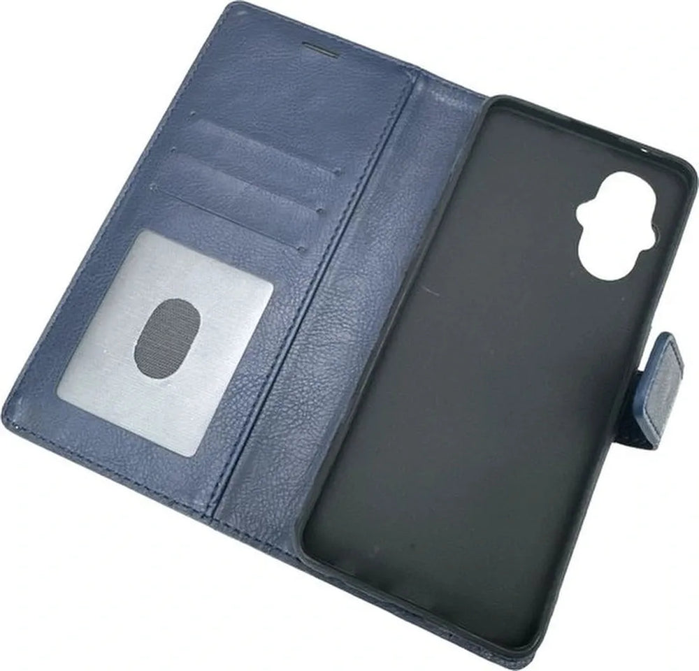 Oppo Reno 8 Lite Hoesjes – Portemonnee Bookcase – Pasjeshouder – Magneetsluiting – Blauw-Ilumina Benelux