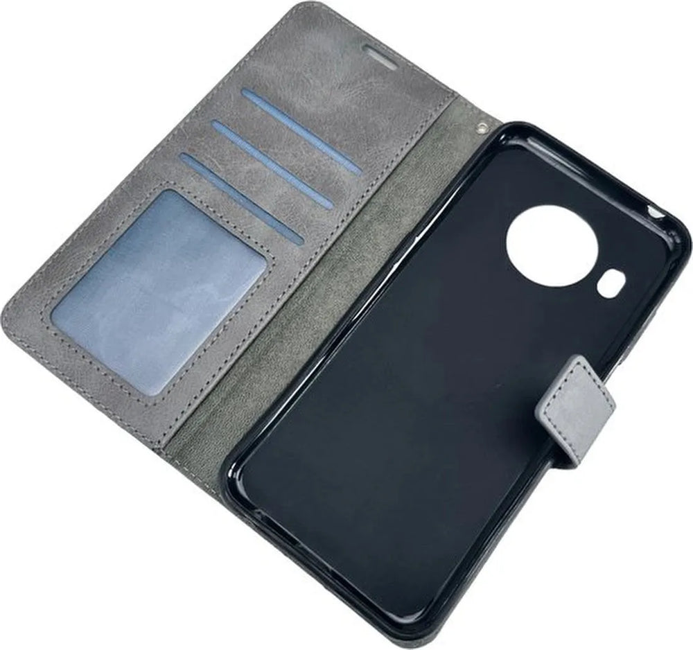 Nokia X10/X20 Hoesjes – Portemonnee Book Case – Pasjeshouder – Magneetsluiting – Grijs-Ilumina Benelux
