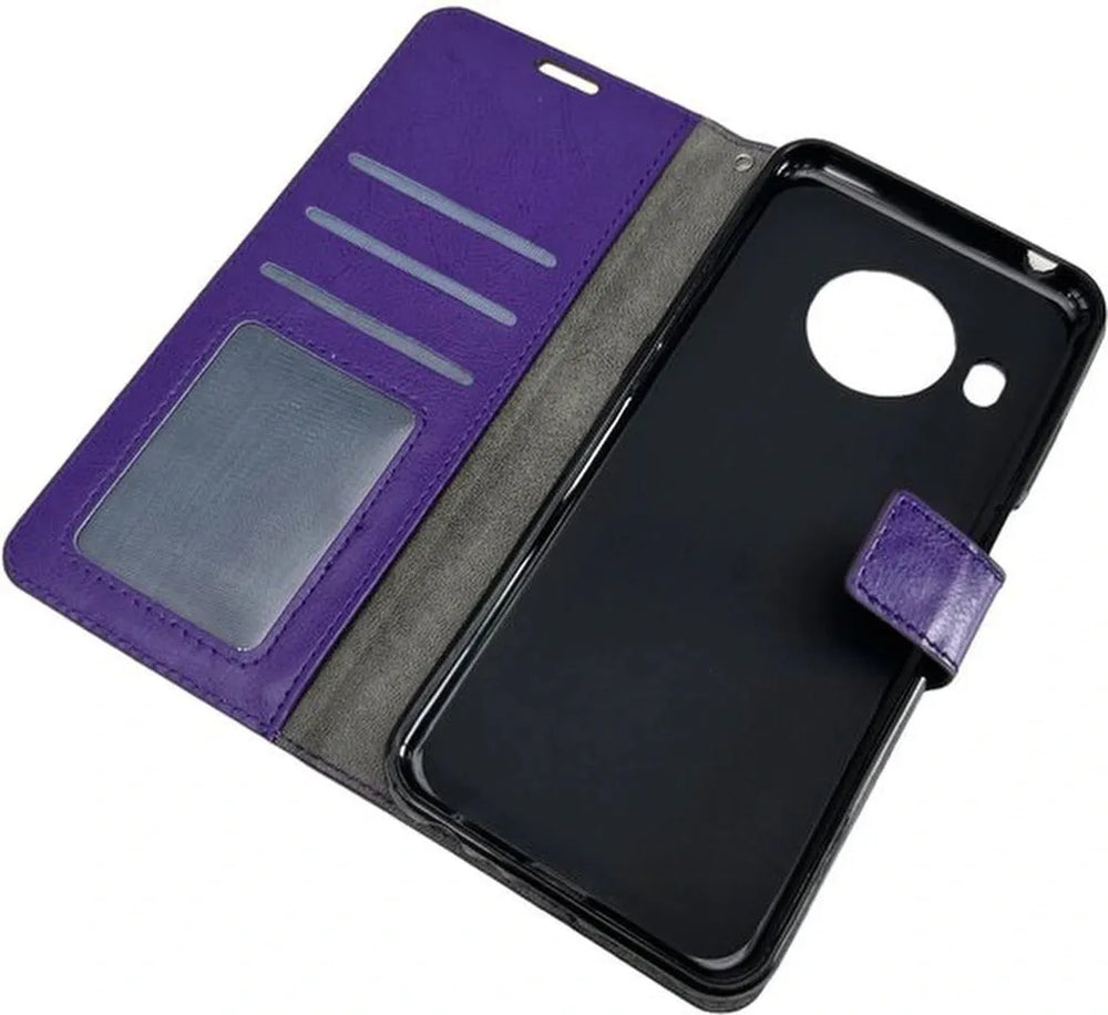 Nokia X10 / X20 Hoesjes – Portemonnee Book Case – Pasjeshouder – Magneetsluiting – Paars-Ilumina Benelux