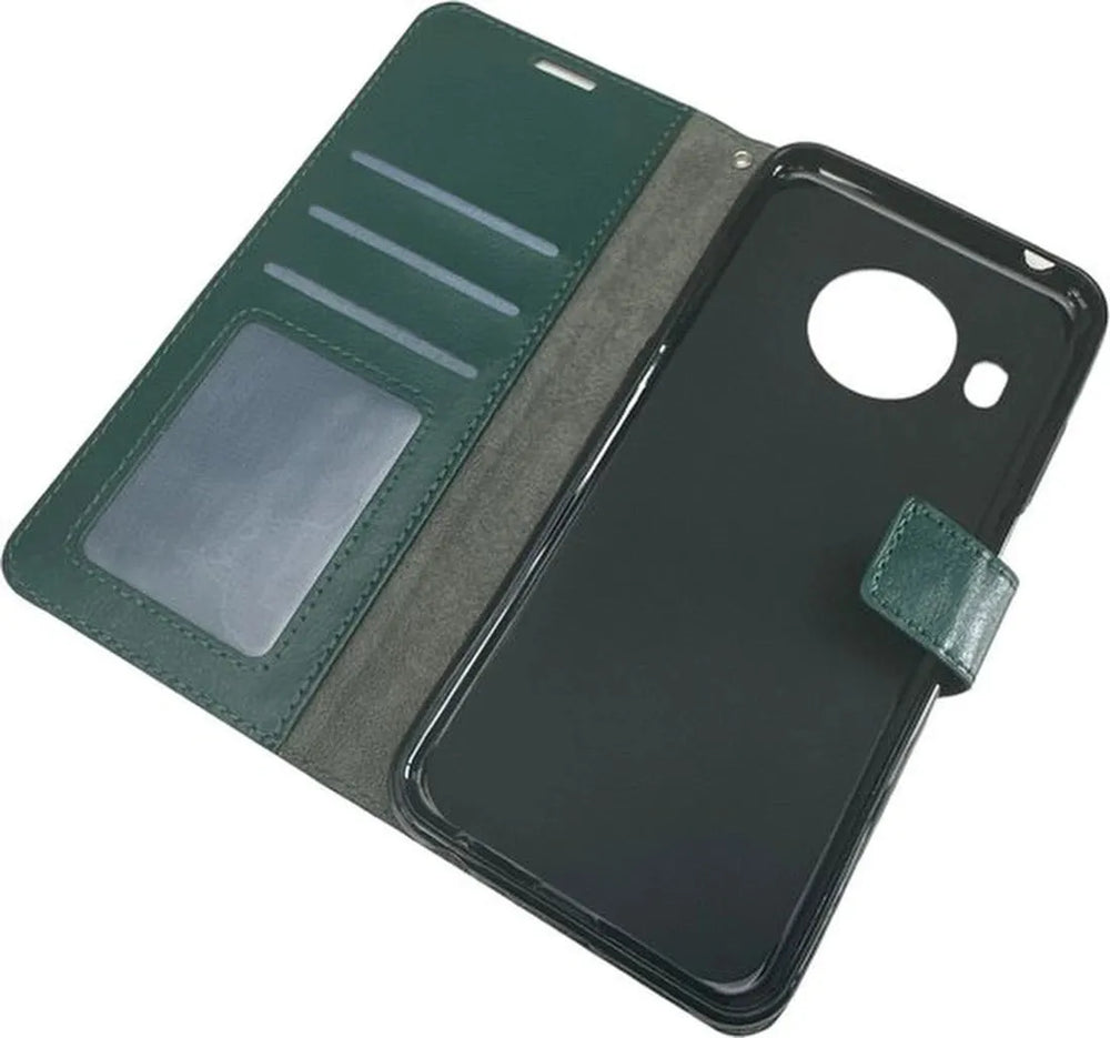 Nokia X10/X20 Hoesjes – Portemonnee Book Case – Pasjeshouder – 2x Gehard Glas Screenprotector – Groen-Ilumina Benelux