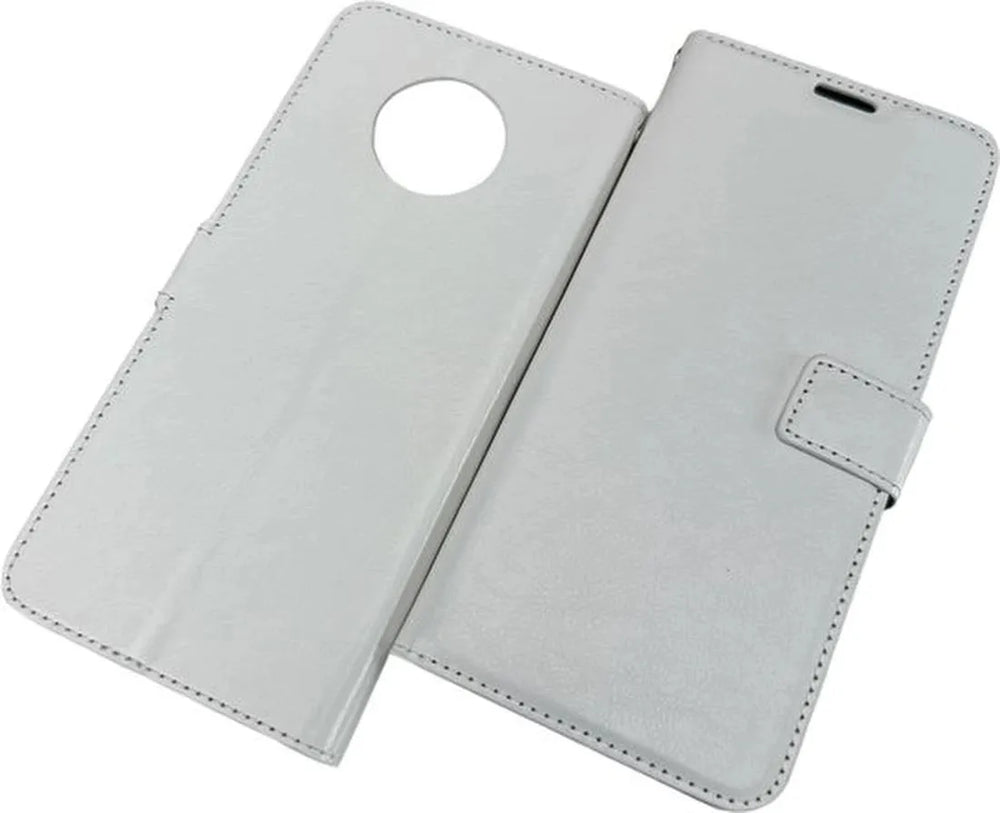 Nokia G50 Hoesjes – Portemonnee Book Case – Pasjeshouder – Magneetsluiting – Wit-Ilumina Benelux