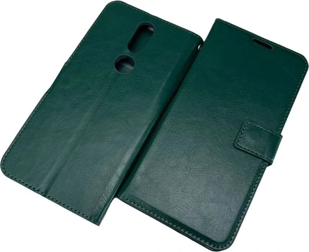 Nokia 2.4 Hoesjes – Portemonnee Book Case – Pasjeshouder – Magneetsluiting – Groen-Ilumina Benelux