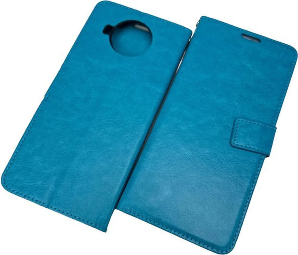 Nokia 8.3 Hoesjes – Portemonnee Bookcase – Pasjeshouder – Magneetsluiting – Turquoise-Ilumina Benelux