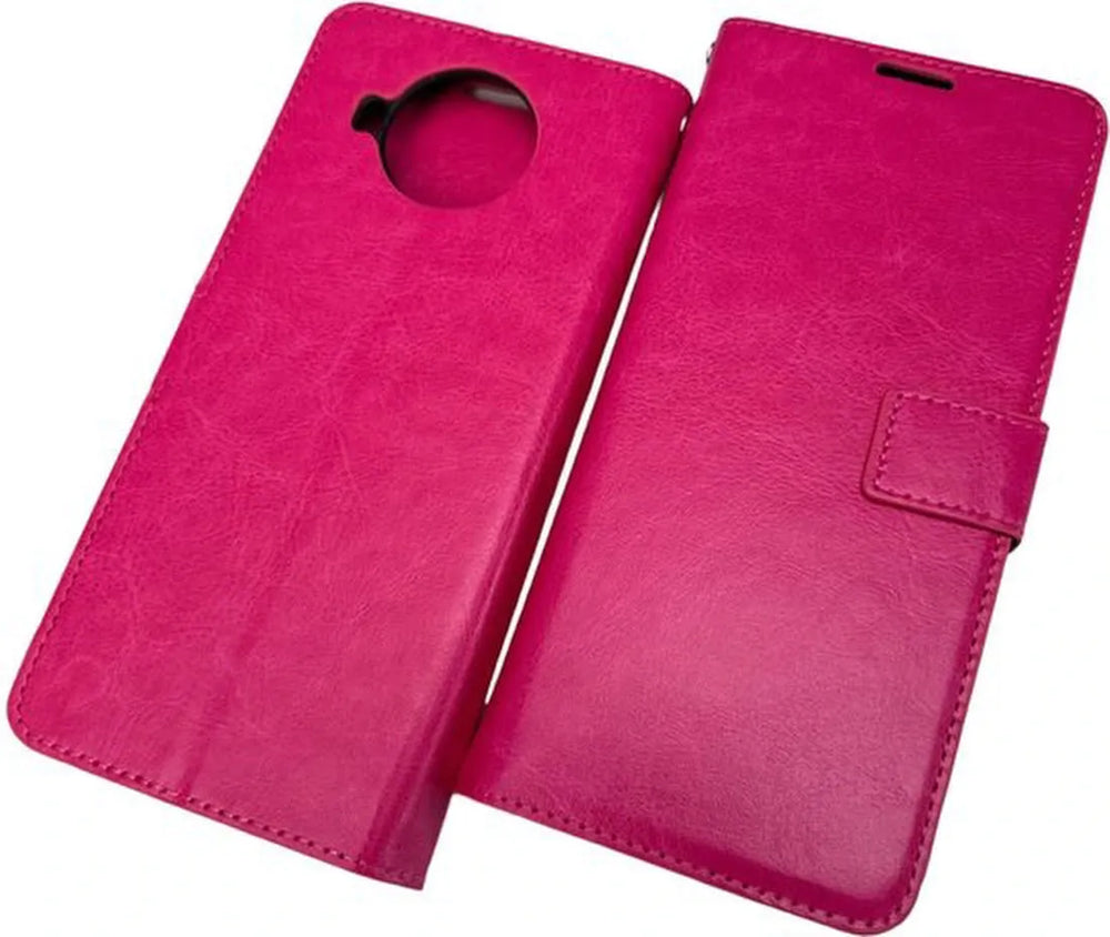 Nokia 8.3 Hoesjes – Portemonnee Bookcase – Pasjeshouder – Magneetsluiting – Roze-Ilumina Benelux