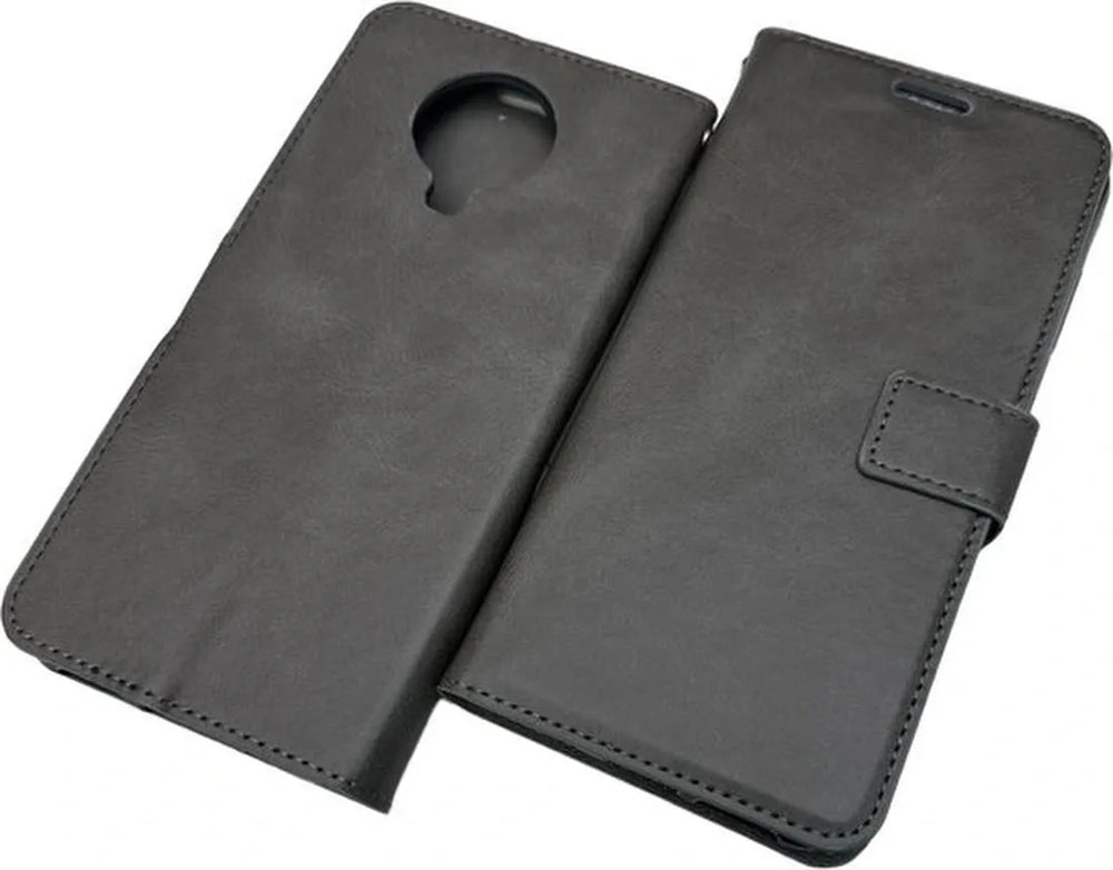 Nokia G10/G20 Hoesjes – Portemonnee Book Case – Pasjeshouder – 2x Gehard Glas Screenprotector – Grijs-Ilumina Benelux