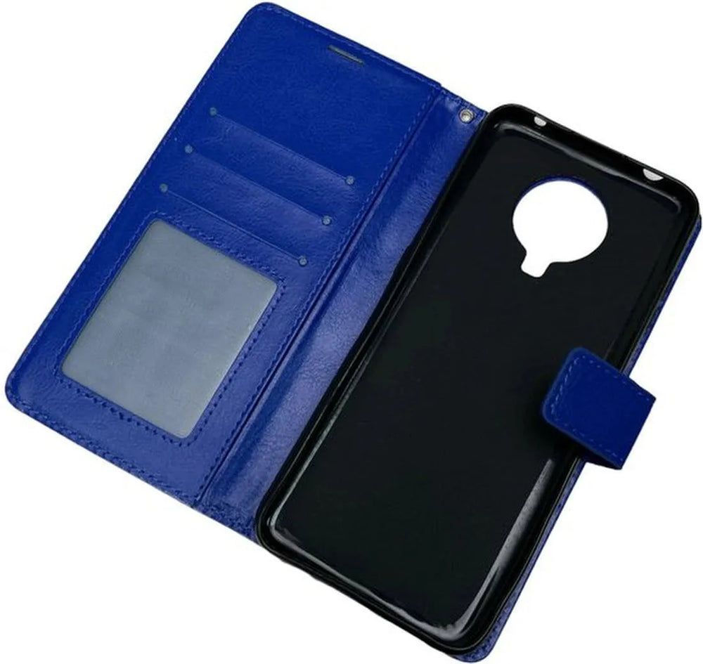 Nokia G10/G20 Hoesjes – Portemonnee Book Case – Pasjeshouder – 2x Gehard Glas Screenprotector – Blauw-Ilumina Benelux