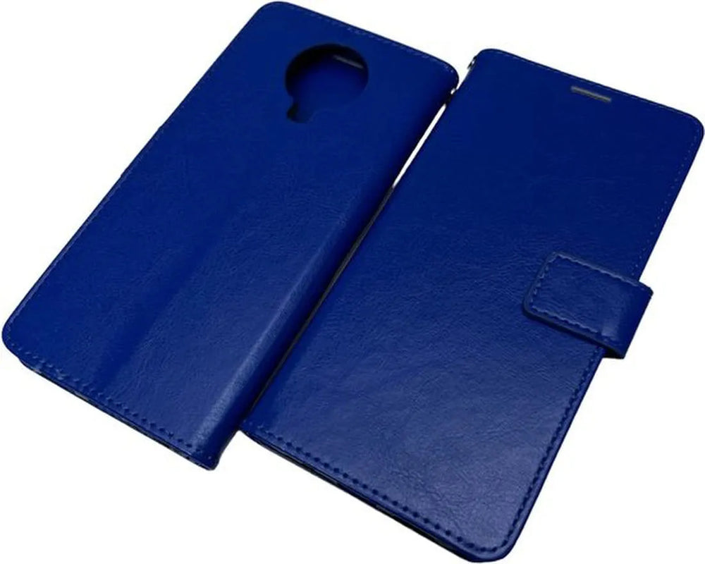 Nokia G10/G20 Hoesjes – Portemonnee Book Case – Pasjeshouder – 2x Gehard Glas Screenprotector – Blauw-Ilumina Benelux