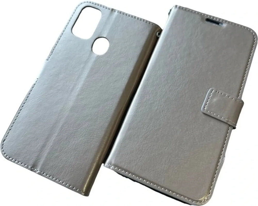 Nokia G11 Plus Hoesjes – Portemonnee Bookcase – Pasjeshouder – 2x Screenprotector Gehard Glas – Goud-Ilumina Benelux