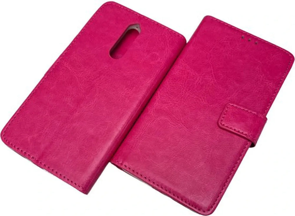 Nokia 8 Hoesjes – Portemonnee Book Case – Pasjeshouder – Magneetsluiting – Roze-Ilumina Benelux