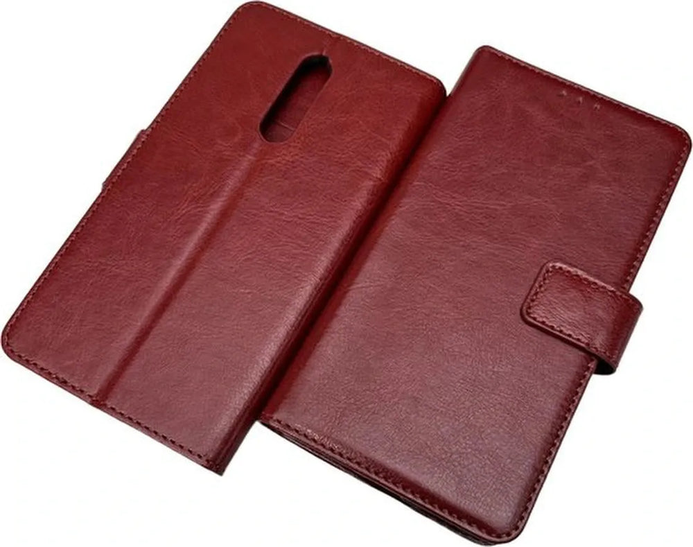 Nokia 5 Hoesjes – Portemonnee Book Case – Pasjeshouder – Magneetsluiting – Bruin-Ilumina Benelux
