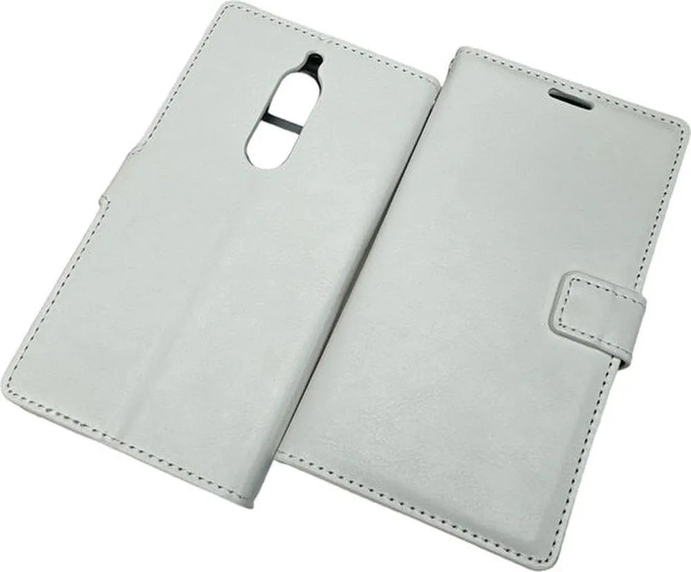 Nokia 5 Hoesjes – Portemonnee Book Case – Pasjeshouder – Magneetsluiting – Wit-Ilumina Benelux