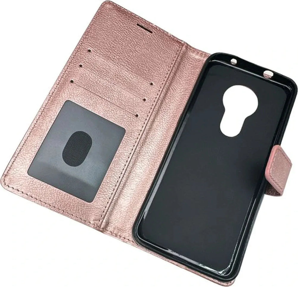 Nokia 6.2 / 7.2 Hoesjes – Portemonnee Book Case – Pasjeshouder – Magneetsluiting – Roségoud-Ilumina Benelux