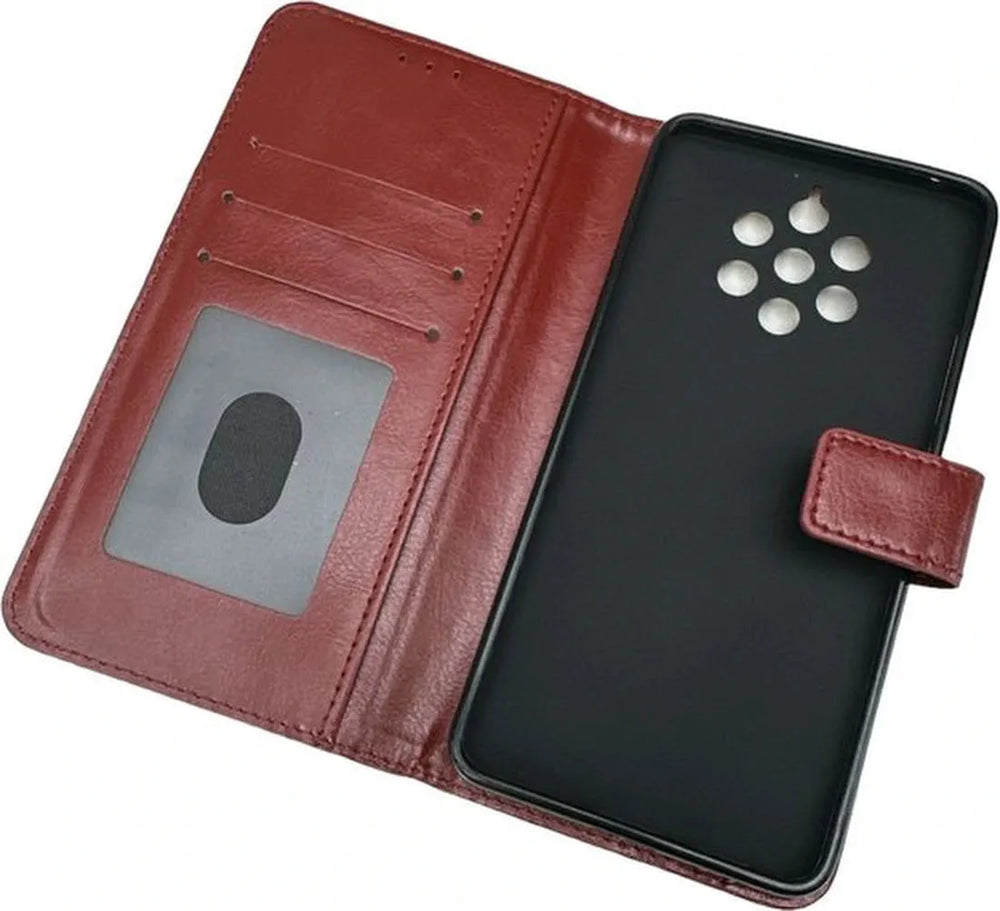 Nokia 9 PureView Hoesjes – Portemonnee Book Case – Pasjeshouder – Magneetsluiting – Bruin-Ilumina Benelux