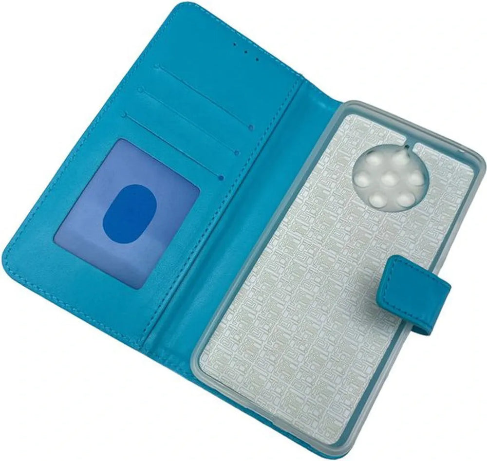 Nokia 9 PureView Hoesjes – Portemonnee Book Case – Pasjeshouder – Magneetsluiting – Turquoise-Ilumina Benelux
