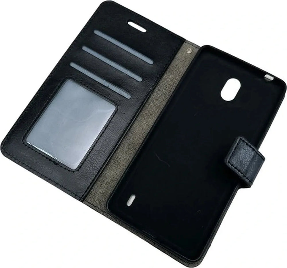 Nokia 1.3 Hoesjes – Portemonnee Book Case – Pasjeshouder – Magneetsluiting – Zwart-Ilumina Benelux
