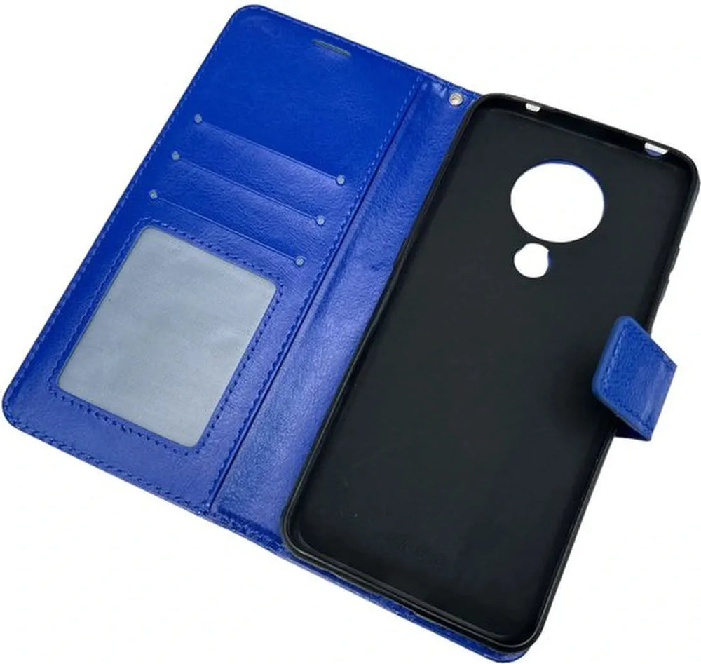 Nokia 5.3 Hoesjes – Portemonnee Book Case – Pasjeshouder – Magneetsluiting – Blauw-Ilumina Benelux