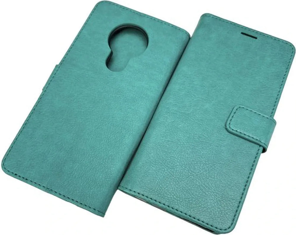 Nokia 5.3 Hoesjes – Portemonnee Book Case – Pasjeshouder – Magneetsluiting – Mint-Ilumina Benelux