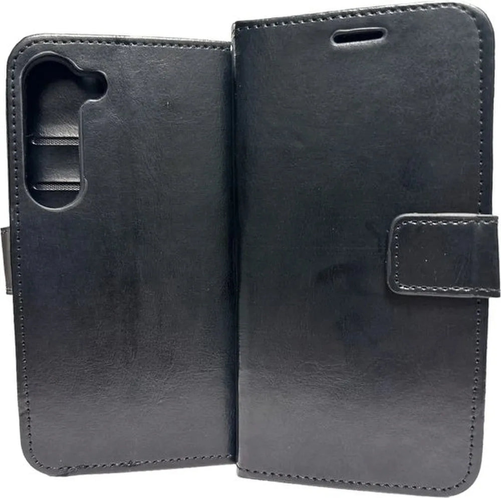 Samsung Galaxy S24 Plus Hoesjes – Portemonnee Book Case – Pasjeshouder – 2x Gehard Glas Screenprotector – Zwart-Ilumina Benelux