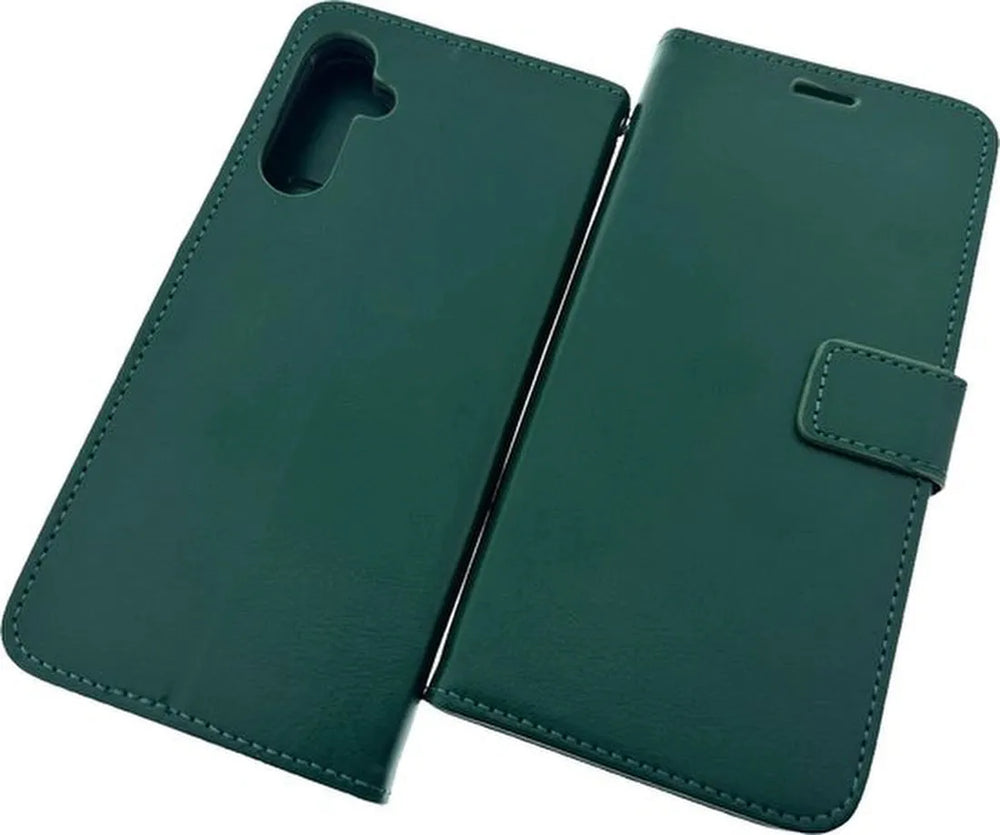 Samsung Galaxy A15 Hoesjes – Portemonnee Book Case – Pasjeshouder – Magneetsluiting – Groen-Ilumina Benelux