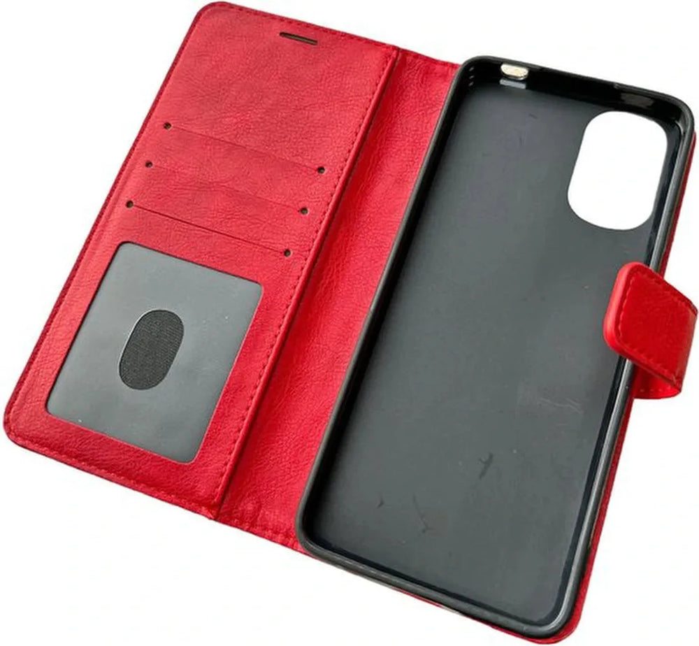 Xiaomi Redmi Note 11/11S Hoesjes – Portemonnee Book Case – Pasjeshouder – Magneetsluiting – Rood-Ilumina Benelux