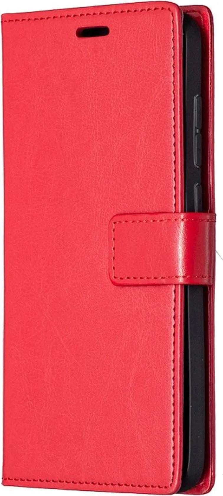 Xiaomi Redmi Note 9 Hoesjes – Portemonnee Book Case – Pasjeshouder – Magneetsluiting – Rood-Ilumina Benelux