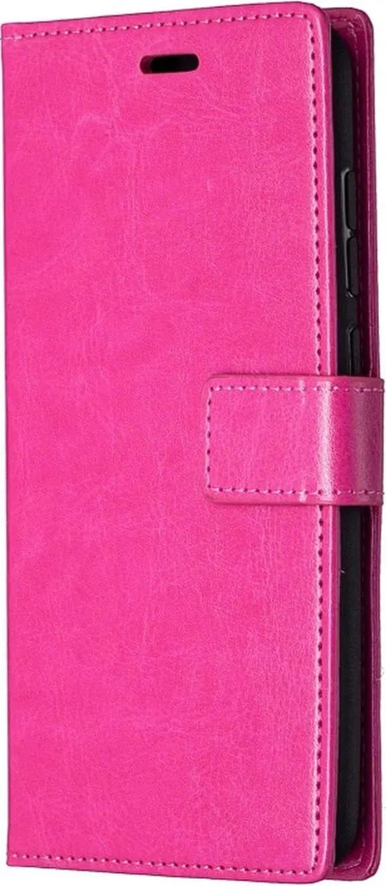 Xiaomi Redmi Note 9 Hoesjes – Portemonnee Book Case – Pasjeshouder – Magneetsluiting – Roze-Ilumina Benelux