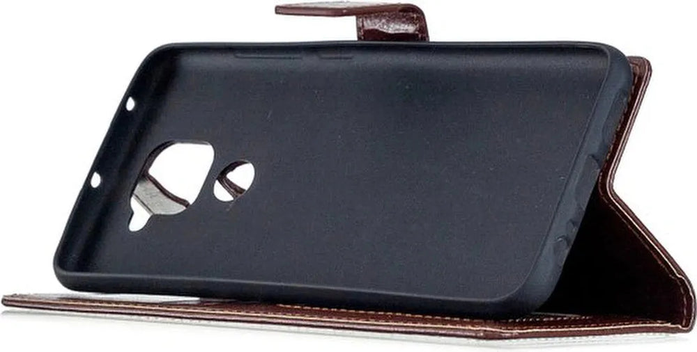 Xiaomi Redmi Note 9 Hoesjes – Portemonnee Book Case – Pasjeshouder – Magneetsluiting – Bruin-Ilumina Benelux