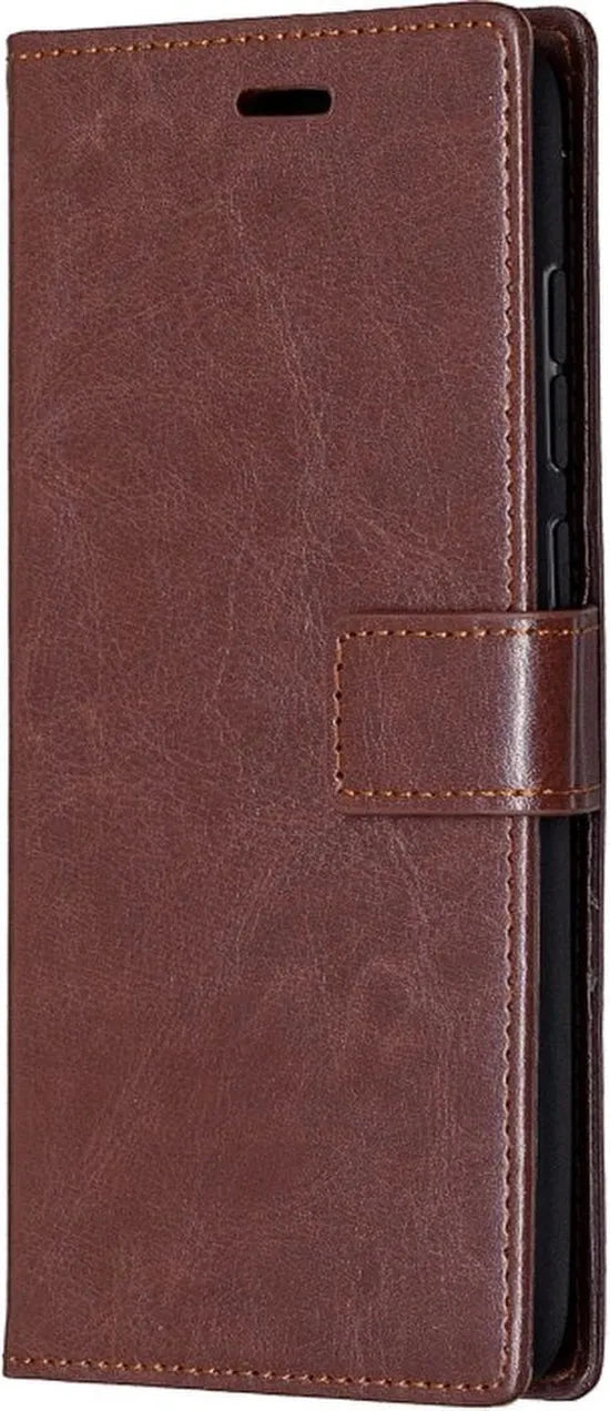 Xiaomi Redmi Note 9 Hoesjes – Portemonnee Book Case – Pasjeshouder – Magneetsluiting – Bruin-Ilumina Benelux