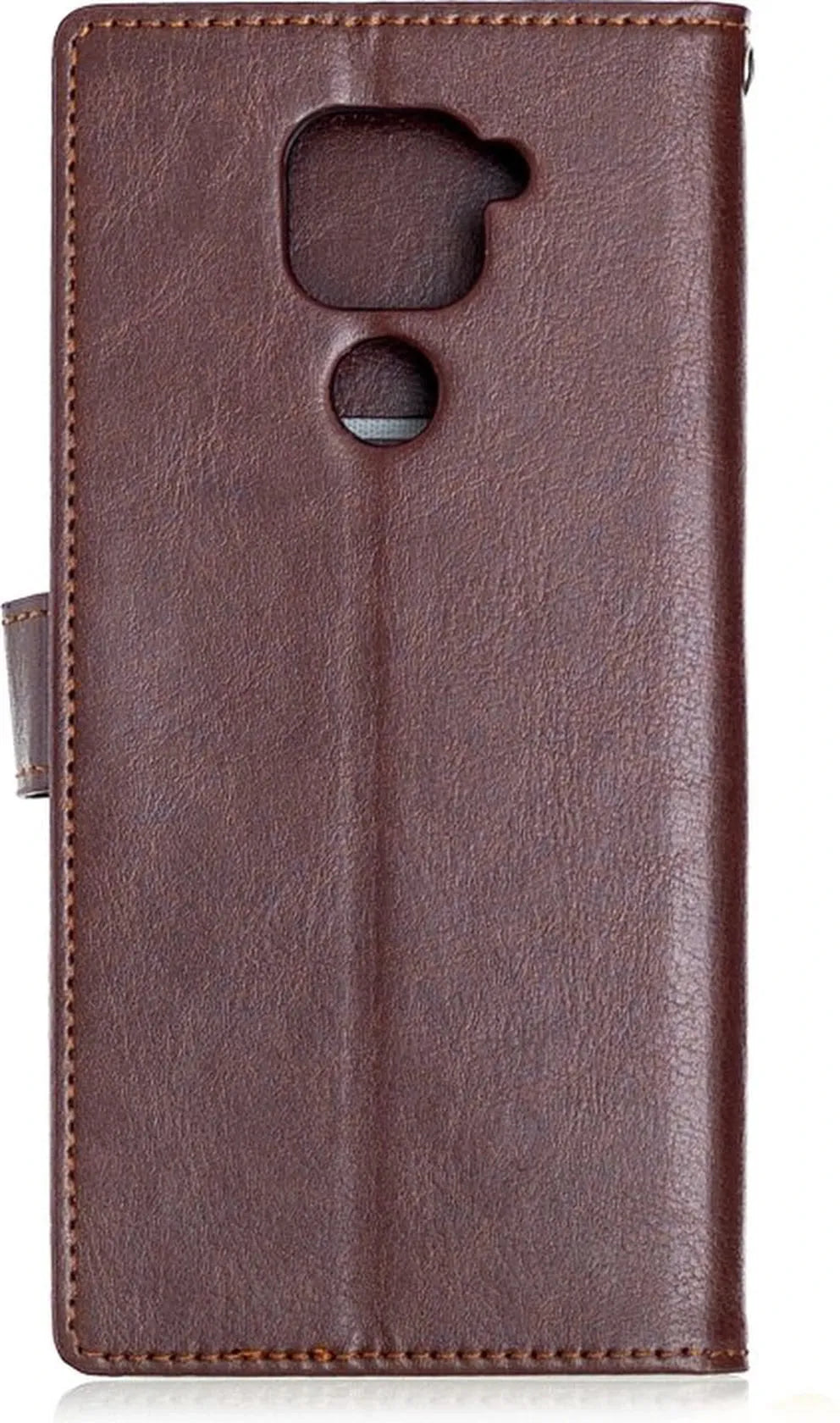 Xiaomi Redmi Note 9 Hoesjes – Portemonnee Book Case – Pasjeshouder – 2x Screenprotector Gehard Glas – Bruin-Ilumina Benelux