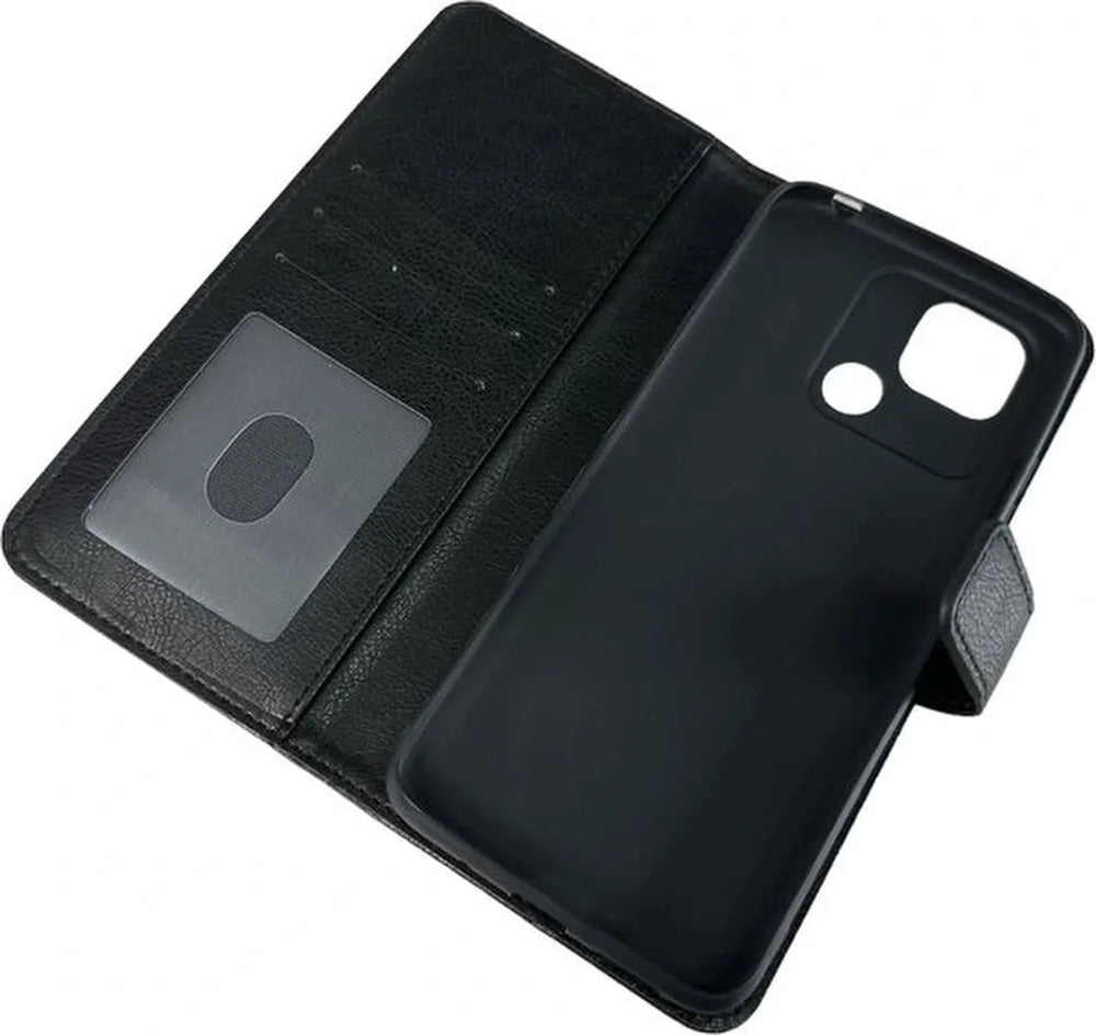 Xiaomi Redmi 10C Hoesjes – Portemonnee Book Case – Pasjeshouder – Magneetsluiting – Zwart-Ilumina Benelux