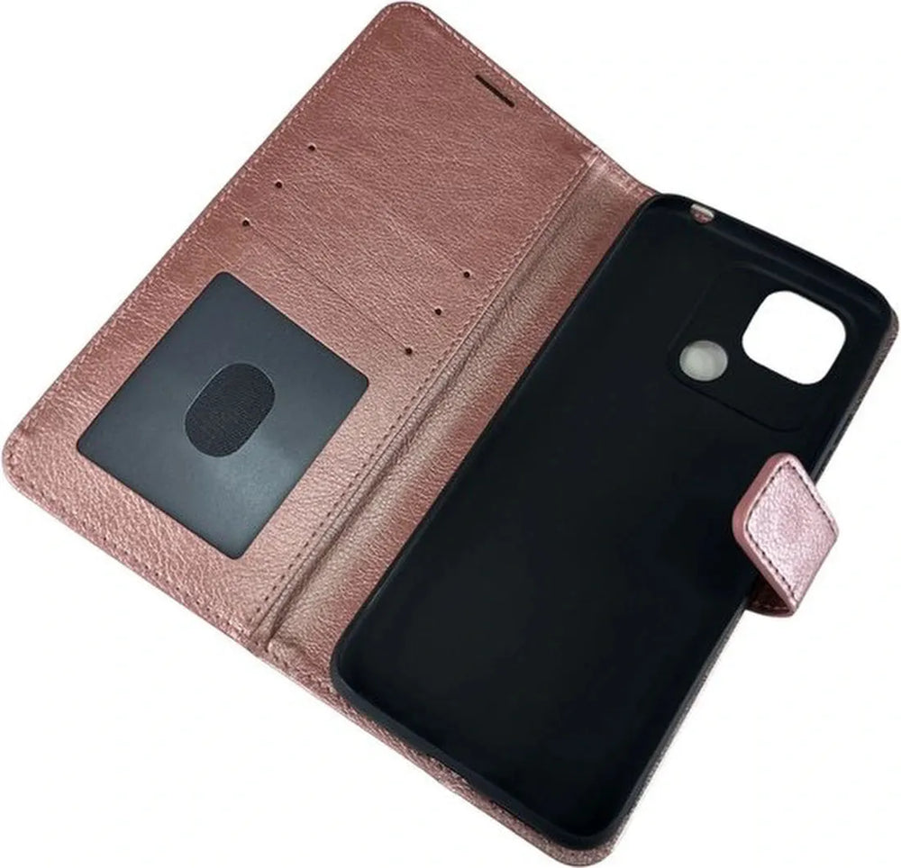 Xiaomi Redmi 10C Hoesjes – Portemonnee Book Case – Pasjeshouder – Magneetsluiting – Roségoud-Ilumina Benelux