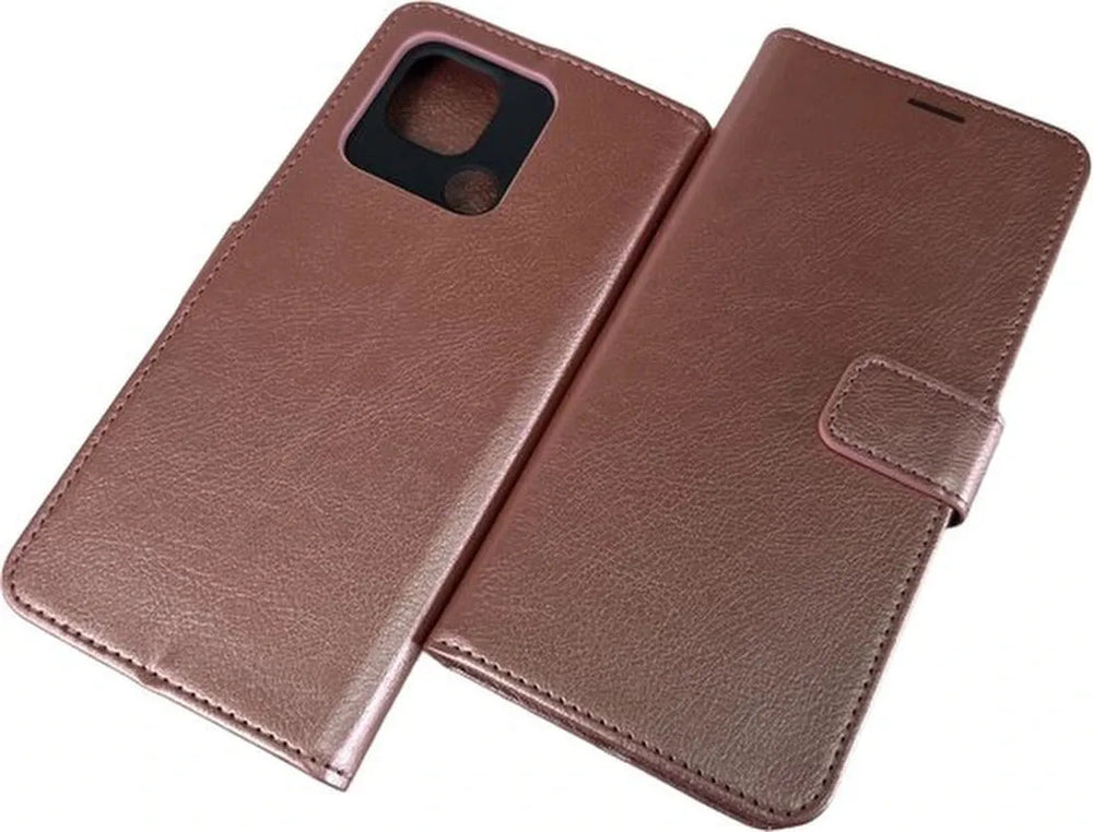 Xiaomi Redmi 10C Hoesjes – Portemonnee Book Case – Pasjeshouder – Magneetsluiting – Roségoud-Ilumina Benelux