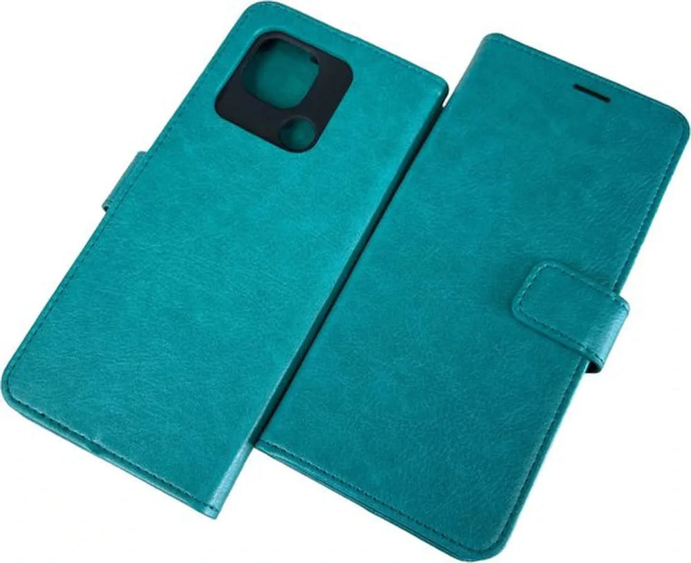 Xiaomi Redmi 10C Hoesjes – Portemonnee Book Case – Pasjeshouder – Magneetsluiting – Mint-Ilumina Benelux