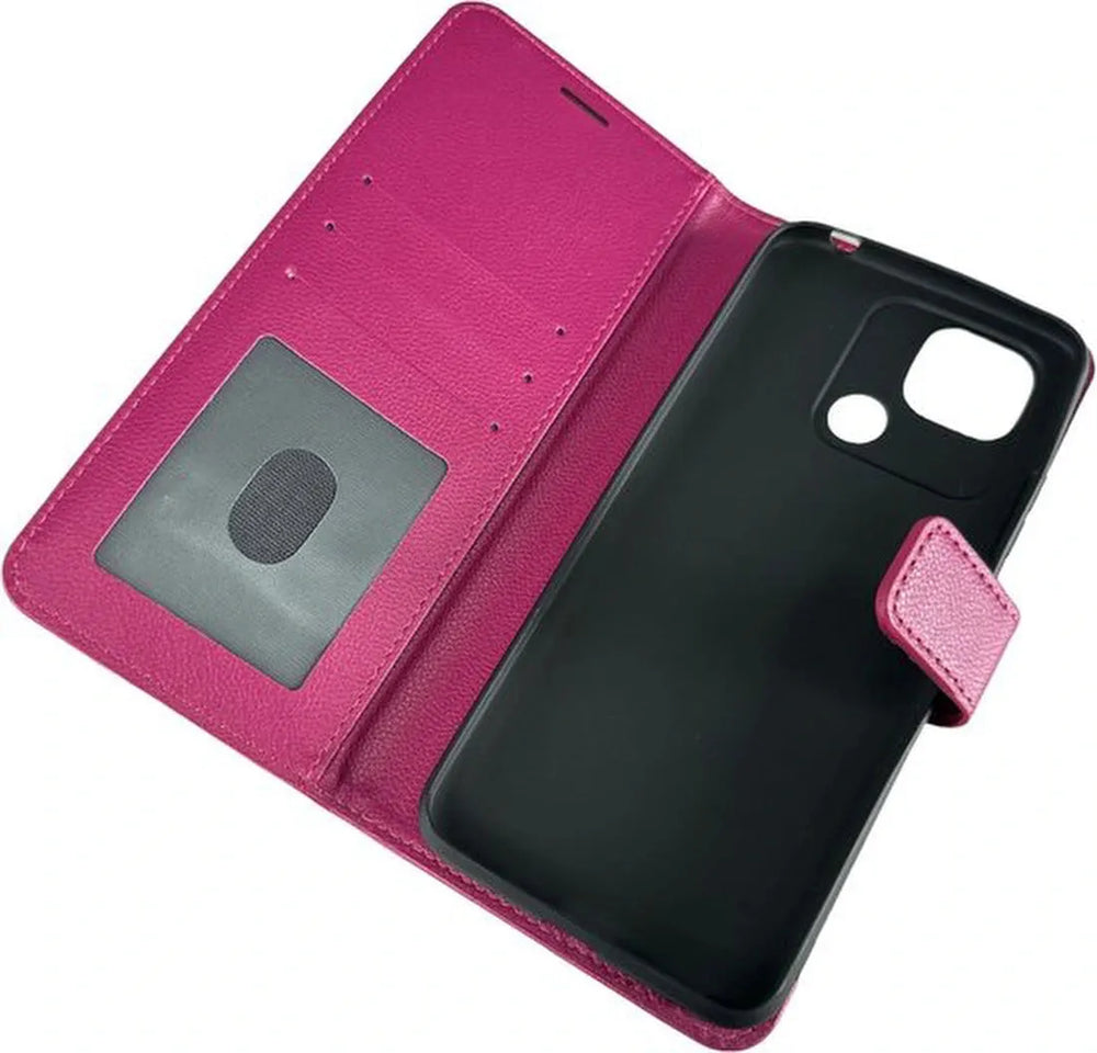 Xiaomi Redmi 10C Hoesjes – Portemonnee Book Case – Pasjeshouder – Magneetsluiting – Roze-Ilumina Benelux