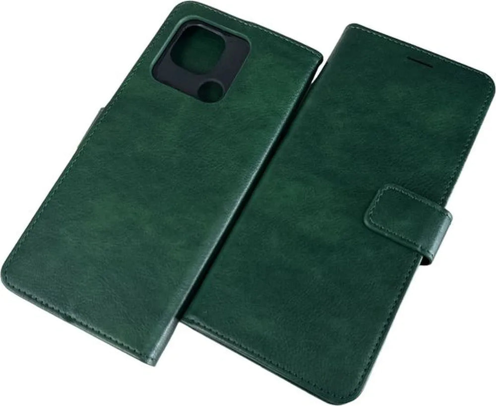 Xiaomi Redmi 10C Hoesjes – Portemonnee Book Case – Pasjeshouder – Magneetsluiting – Groen-Ilumina Benelux