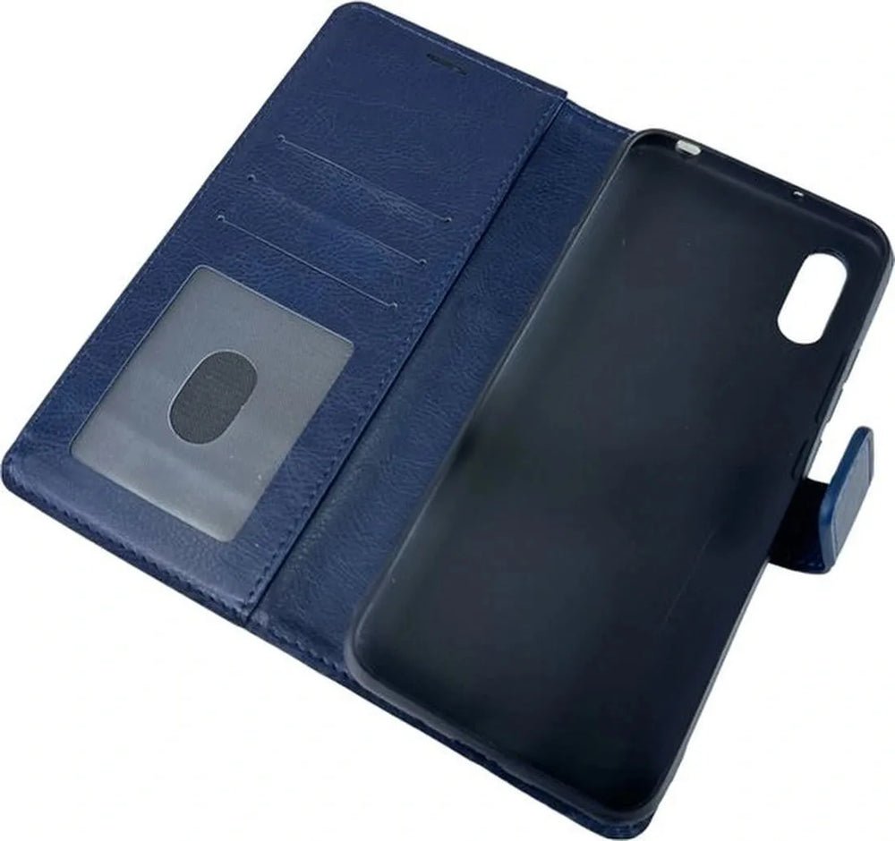 Xiaomi Redmi 9A Hoesjes – Portemonnee Book Case – Pasjeshouder – Magneetsluiting – Blauw-Ilumina Benelux