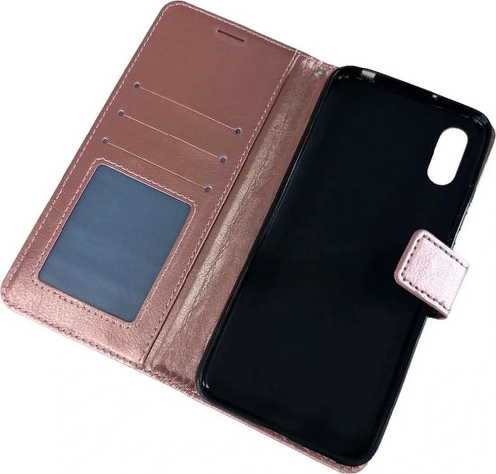 Xiaomi Redmi 9A Hoesjes – Portemonnee Book Case – Pasjeshouder – Magneetsluiting – Roségoud-Ilumina Benelux
