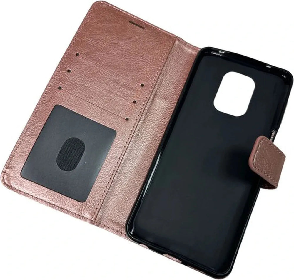 Xiaomi Redmi Note 10 Lite Hoesjes – Portemonnee Book Case – Pasjeshouder – Magneetsluiting – Roségoud-Ilumina Benelux