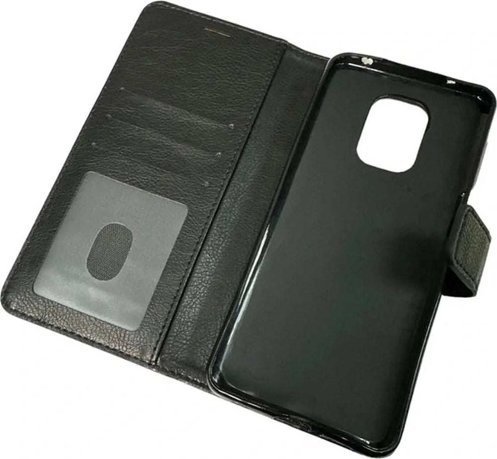 Xiaomi Redmi Note 10 Lite Hoesjes – Portemonnee Book Case – Pasjeshouder – 2x Screenprotector Gehard Glas – Zwart-Ilumina Benelux